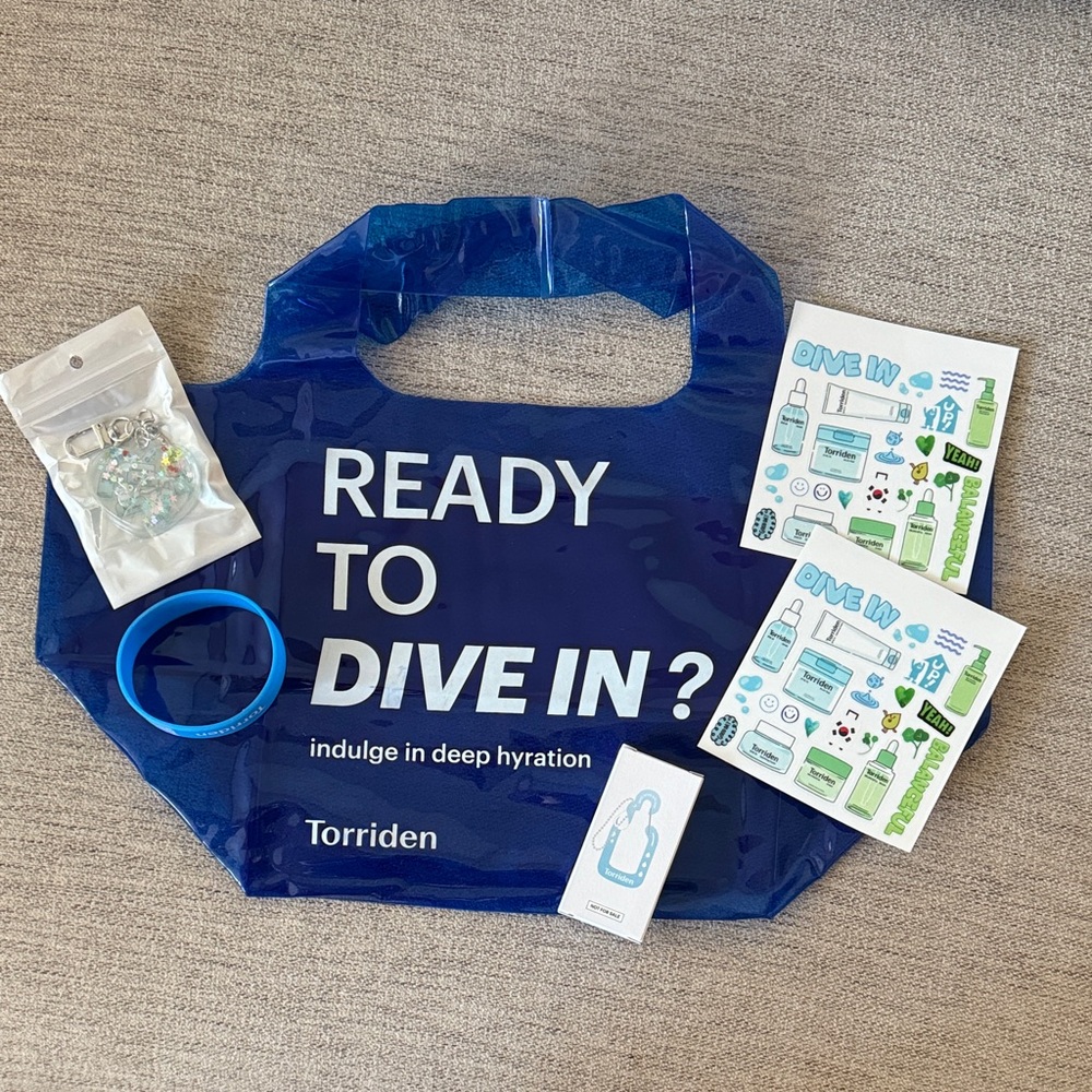 Torriden Blue mini Tote Bag with Accessories